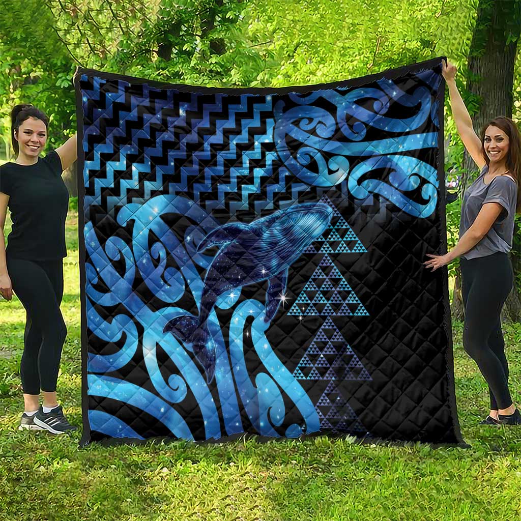 Humpback Whale Matariki New Zealand Quilt NZ Maori Paikea Poutama Luxury Blue LT14 - Polynesian Pride