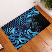 Humpback Whale Matariki New Zealand Rubber Doormat NZ Maori Paikea Poutama Luxury Blue LT14 - Polynesian Pride