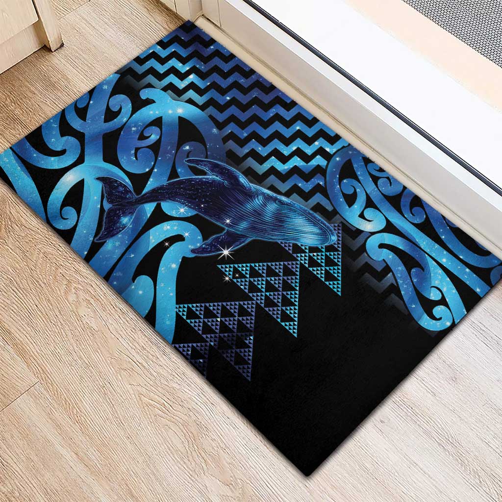 Humpback Whale Matariki New Zealand Rubber Doormat NZ Maori Paikea Poutama Luxury Blue LT14 - Polynesian Pride