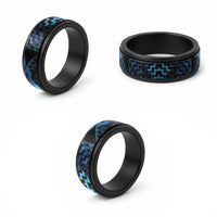 Humpback Whale Matariki New Zealand Spinner Ring NZ Maori Paikea Poutama Luxury Blue LT14 - Polynesian Pride