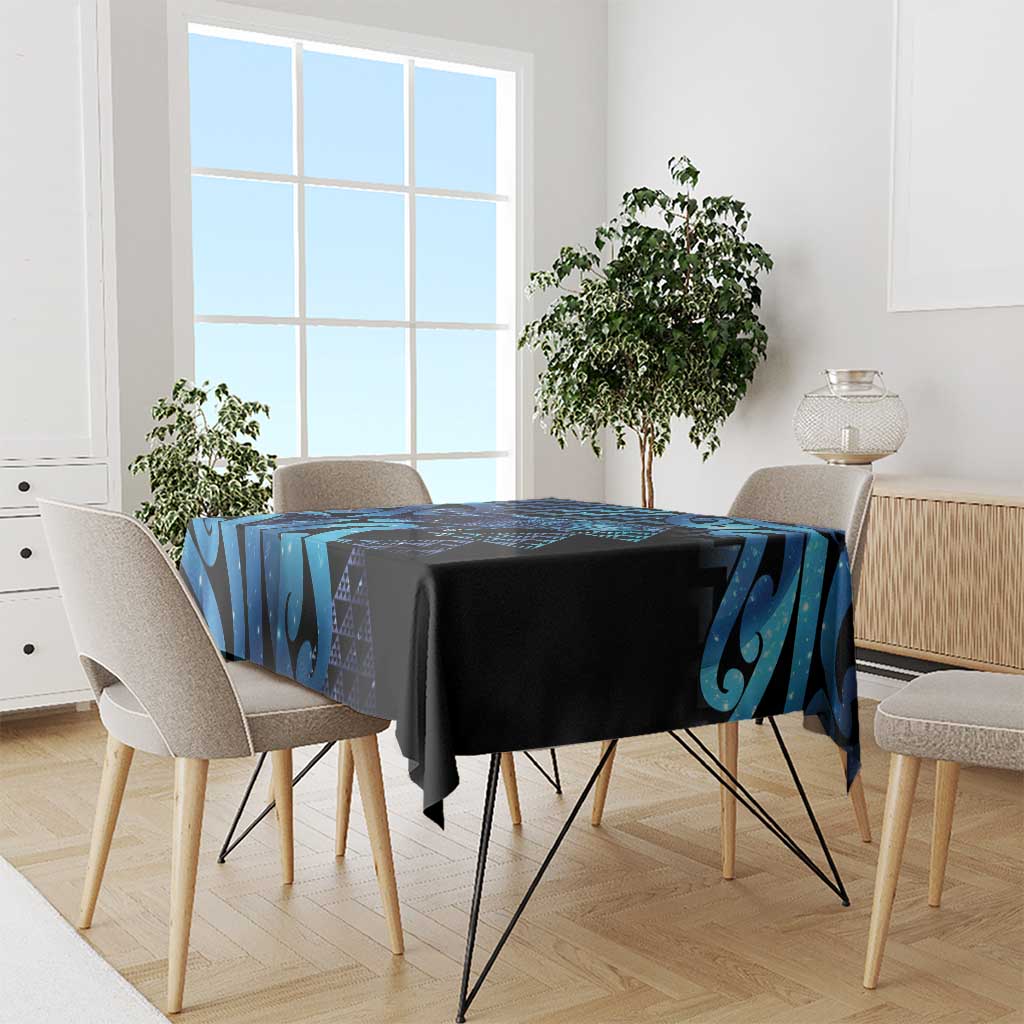 Humpback Whale Matariki New Zealand Tablecloth NZ Maori Paikea Poutama Luxury Blue LT14 - Polynesian Pride