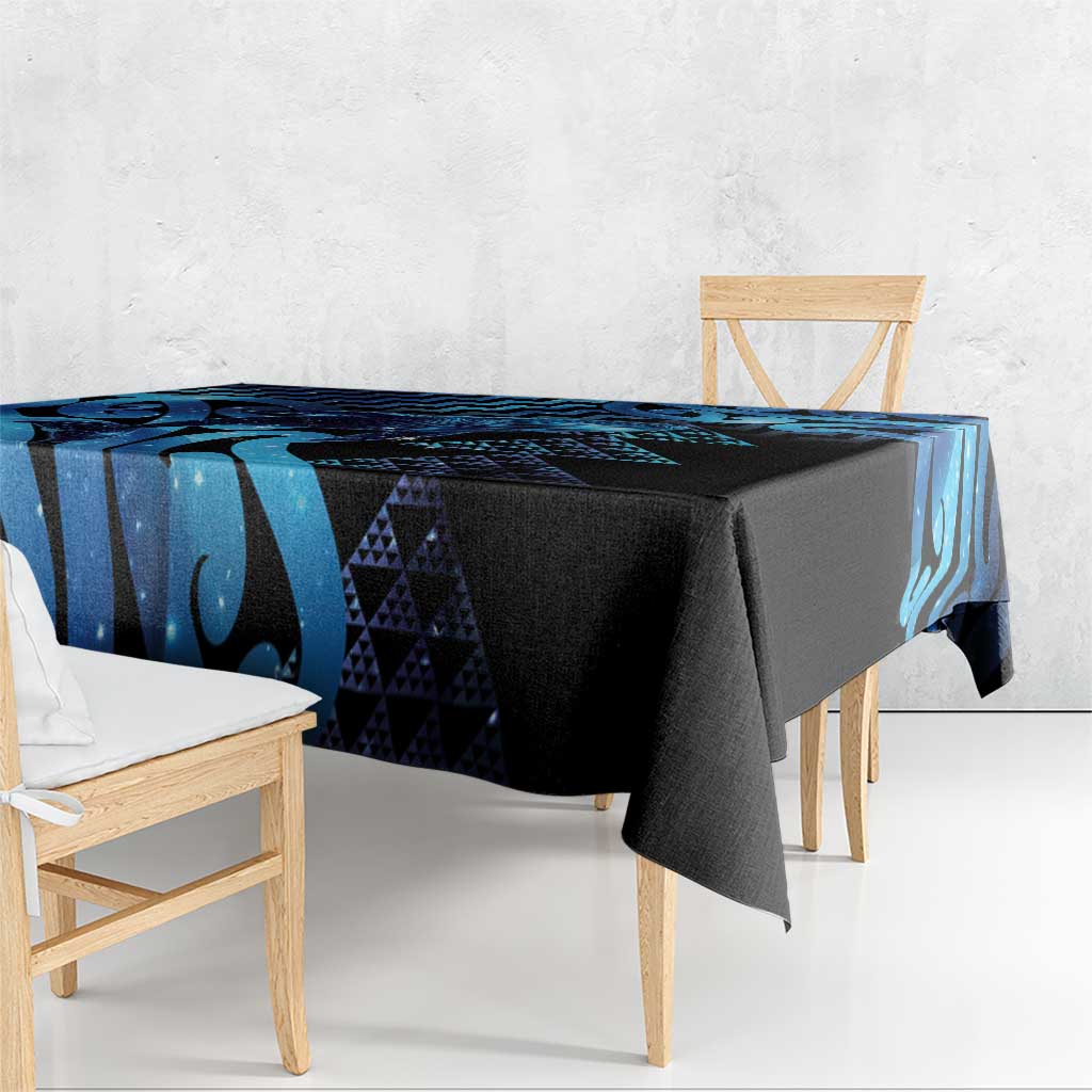 Humpback Whale Matariki New Zealand Tablecloth NZ Maori Paikea Poutama Luxury Blue LT14 - Polynesian Pride
