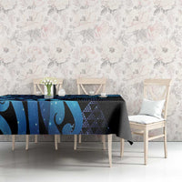 Humpback Whale Matariki New Zealand Tablecloth NZ Maori Paikea Poutama Luxury Blue LT14 - Polynesian Pride