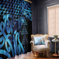 Humpback Whale Matariki New Zealand Window Curtain NZ Maori Paikea Poutama Luxury Blue