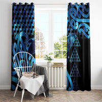 Humpback Whale Matariki New Zealand Window Curtain NZ Maori Paikea Poutama Luxury Blue