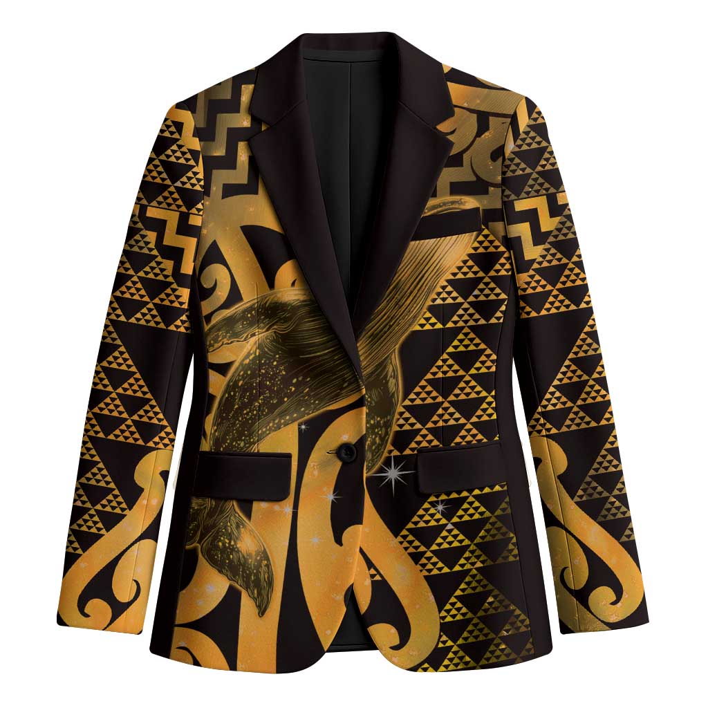 Humpback Whale Matariki New Zealand Blazer NZ Maori Paikea Poutama Luxury Gold LT14 Unisex Gold - Polynesian Pride