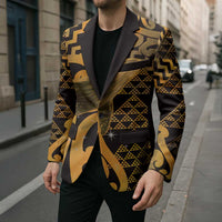 Humpback Whale Matariki New Zealand Blazer NZ Maori Paikea Poutama Luxury Gold LT14 - Polynesian Pride
