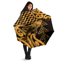 Humpback Whale Matariki New Zealand Umbrella NZ Maori Paikea Poutama Luxury Gold