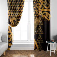 Humpback Whale Matariki New Zealand Window Curtain NZ Maori Paikea Poutama Luxury Gold