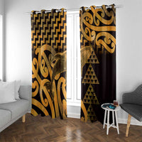 Humpback Whale Matariki New Zealand Window Curtain NZ Maori Paikea Poutama Luxury Gold