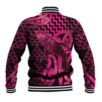 Humpback Whale Matariki New Zealand Baseball Jacket NZ Maori Paikea Poutama Luxury Pink LT14 - Polynesian Pride