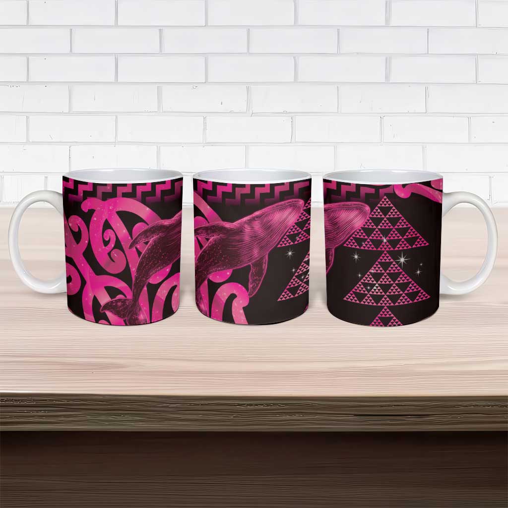 Humpback Whale Matariki New Zealand Ceramic Mug NZ Maori Paikea Poutama Luxury Pink LT14 - Polynesian Pride