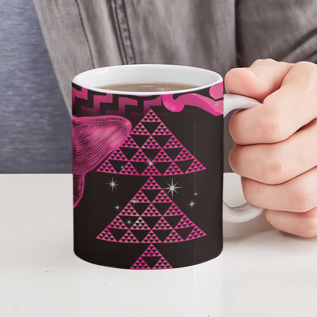Humpback Whale Matariki New Zealand Ceramic Mug NZ Maori Paikea Poutama Luxury Pink LT14 - Polynesian Pride