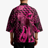 Humpback Whale Matariki New Zealand Kimono NZ Maori Paikea Poutama Luxury Pink