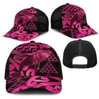 Humpback Whale Matariki New Zealand Mesh Trucker Cap NZ Maori Paikea Poutama Luxury Pink