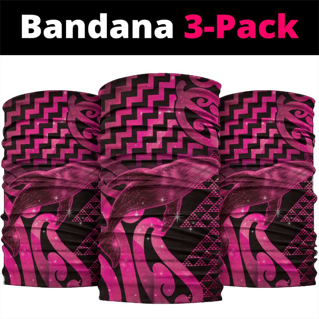 Humpback Whale Matariki New Zealand Neck Gaiter NZ Maori Paikea Poutama Luxury Pink