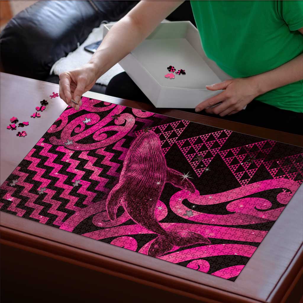 Humpback Whale Matariki New Zealand Puzzle NZ Maori Paikea Poutama Luxury Pink LT14 - Polynesian Pride