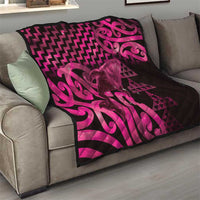 Humpback Whale Matariki New Zealand Quilt NZ Maori Paikea Poutama Luxury Pink LT14 - Polynesian Pride