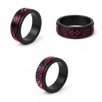 Humpback Whale Matariki New Zealand Spinner Ring NZ Maori Paikea Poutama Luxury Pink LT14 - Polynesian Pride