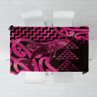 Humpback Whale Matariki New Zealand Tablecloth NZ Maori Paikea Poutama Luxury Pink LT14 Pink - Polynesian Pride
