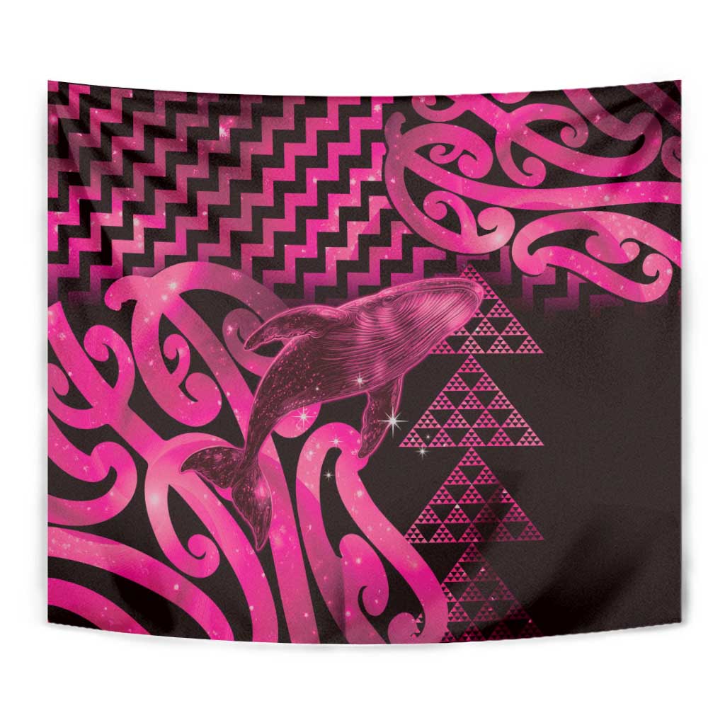 Humpback Whale Matariki New Zealand Tapestry NZ Maori Paikea Poutama Luxury Pink LT14 - Polynesian Pride