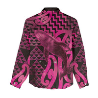 Humpback Whale Matariki New Zealand Women Casual Shirt NZ Maori Paikea Poutama Luxury Pink