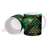 Humpback Whale Matariki New Zealand Ceramic Mug NZ Maori Paikea Poutama Luxury Green LT14 - Polynesian Pride