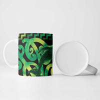 Humpback Whale Matariki New Zealand Ceramic Mug NZ Maori Paikea Poutama Luxury Green LT14 - Polynesian Pride