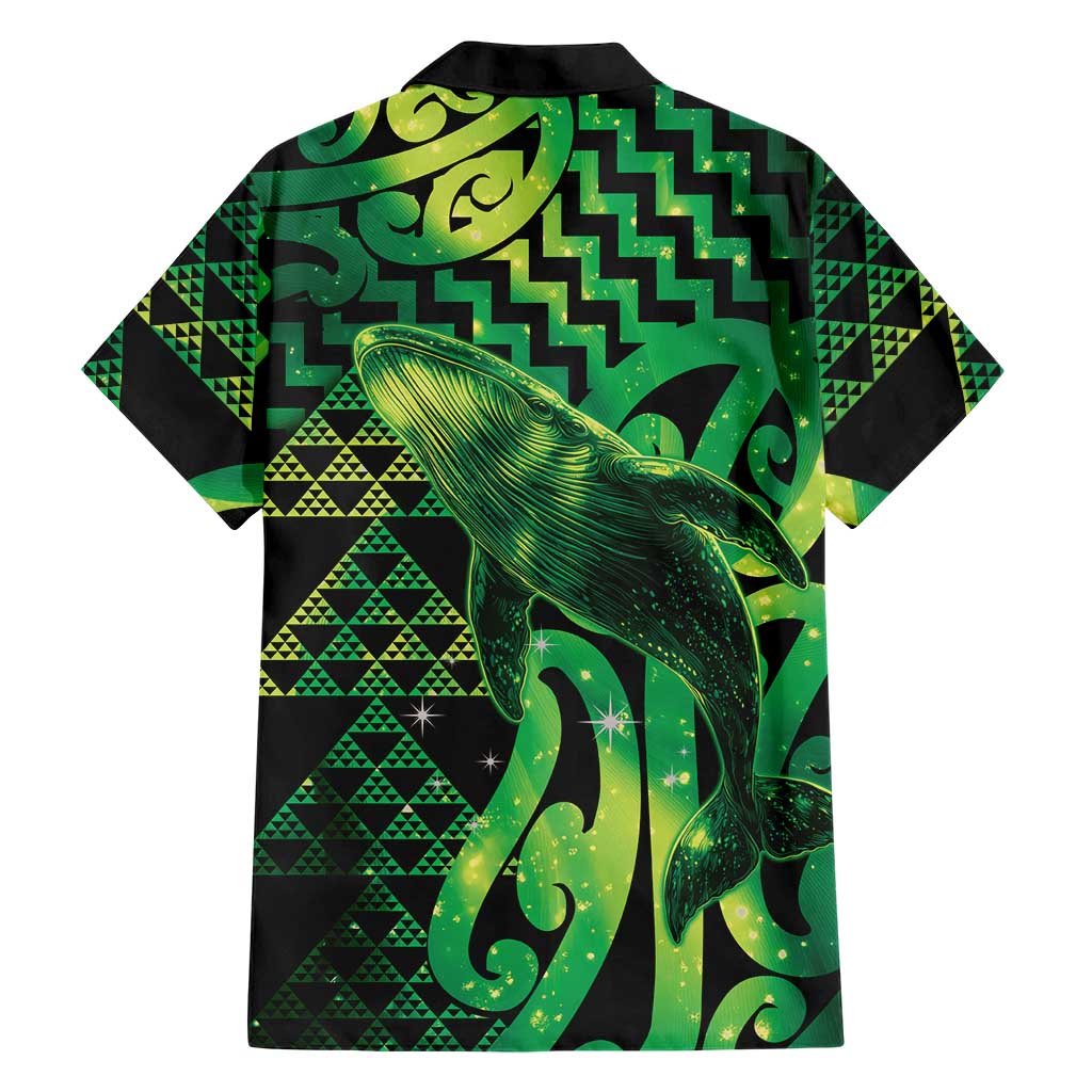 Humpback Whale Matariki New Zealand Family Matching Mermaid Dress and Hawaiian Shirt NZ Maori Paikea Poutama Luxury Green