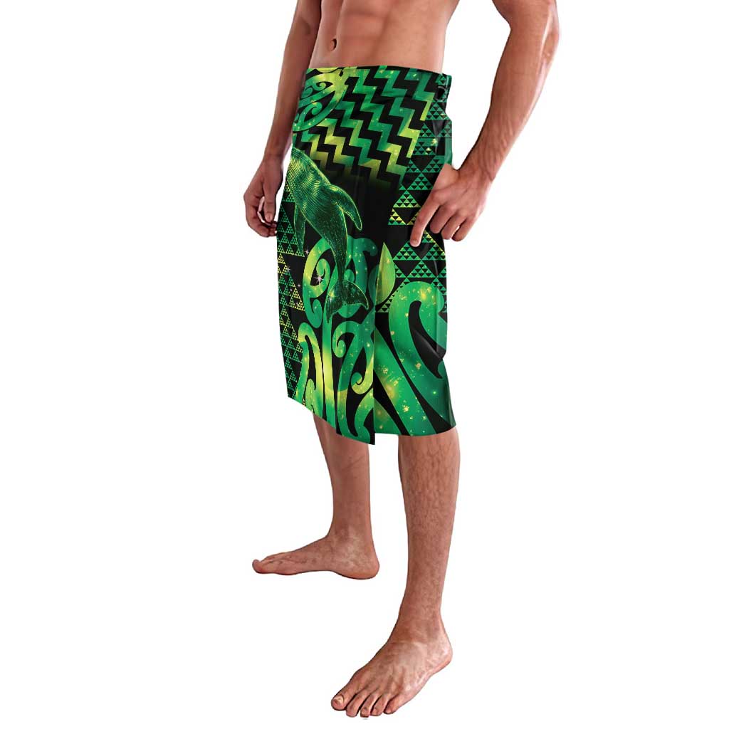 Humpback Whale Matariki New Zealand Lavalava NZ Maori Paikea Poutama Luxury Green LT14 - Polynesian Pride