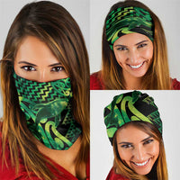 Humpback Whale Matariki New Zealand Neck Gaiter NZ Maori Paikea Poutama Luxury Green