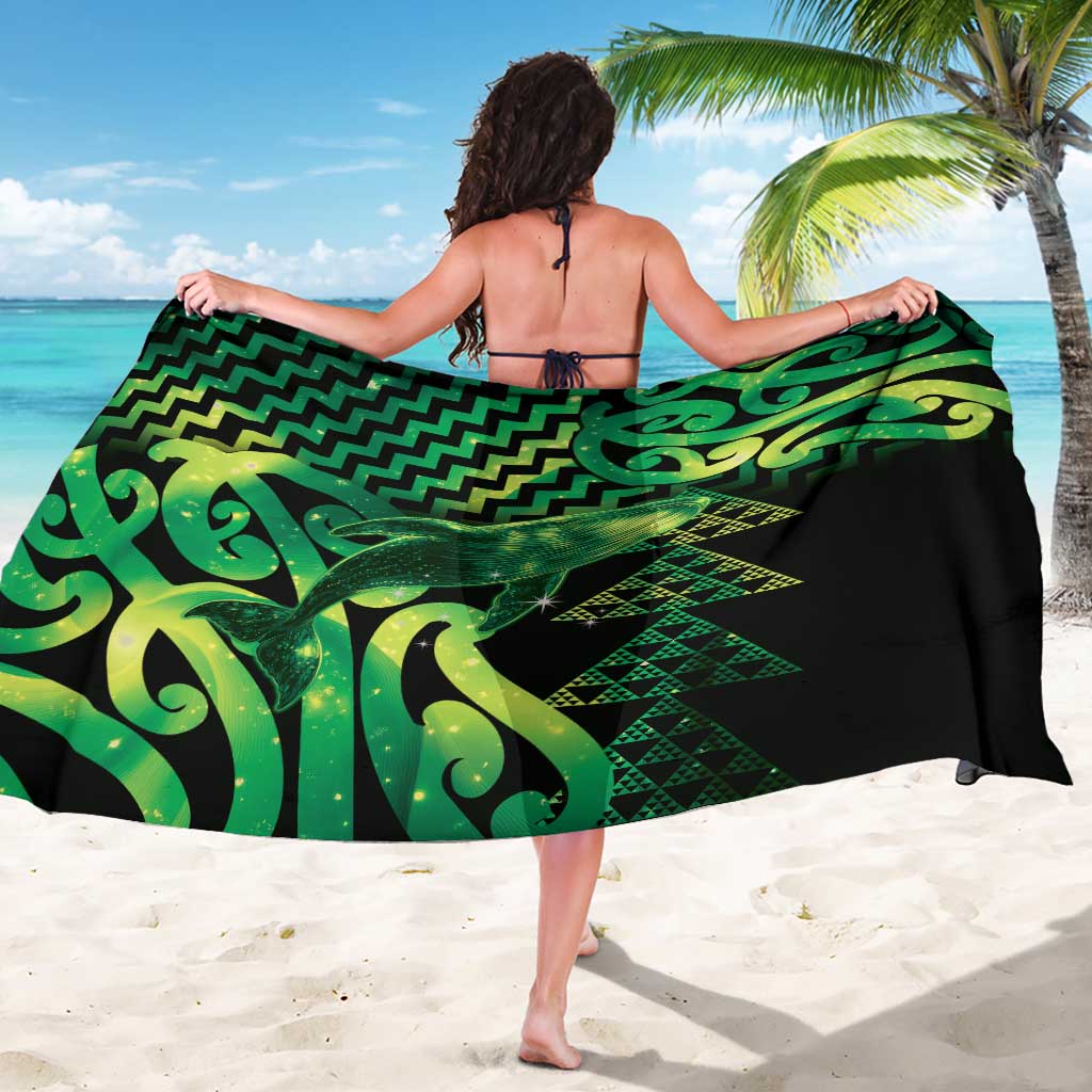 Humpback Whale Matariki New Zealand Sarong NZ Maori Paikea Poutama Luxury Green LT14 - Polynesian Pride