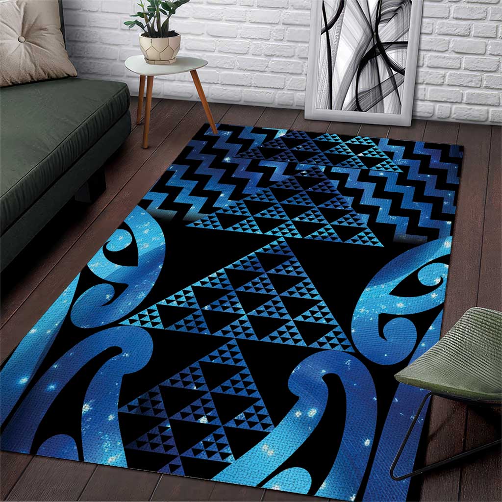 Taniko Motifs Matariki New Zealand Area Rug NZ Niho Taniwha Poutama