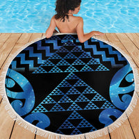 Taniko Motifs Matariki New Zealand Beach Blanket NZ Niho Taniwha Poutama LT14 - Polynesian Pride