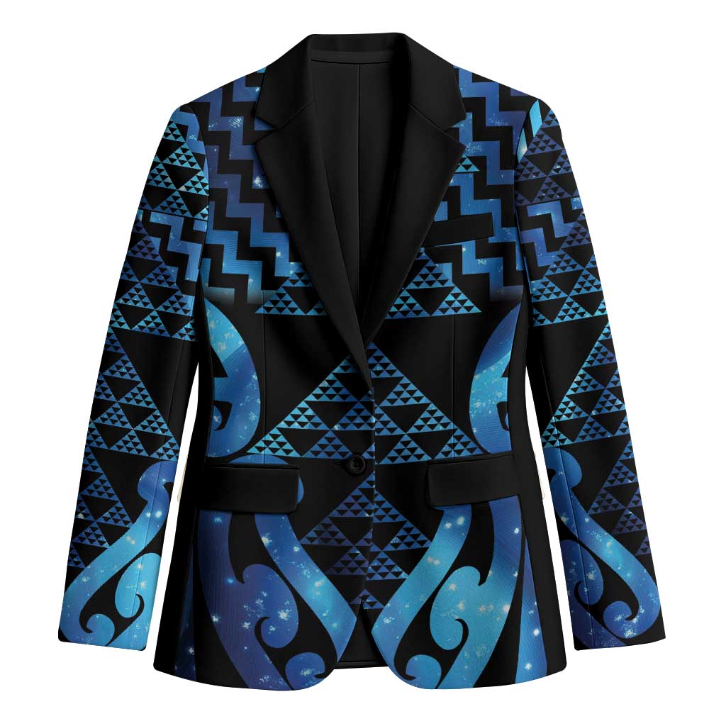 Taniko Motifs Matariki New Zealand Blazer NZ Niho Taniwha Poutama LT14 Unisex Blue - Polynesian Pride
