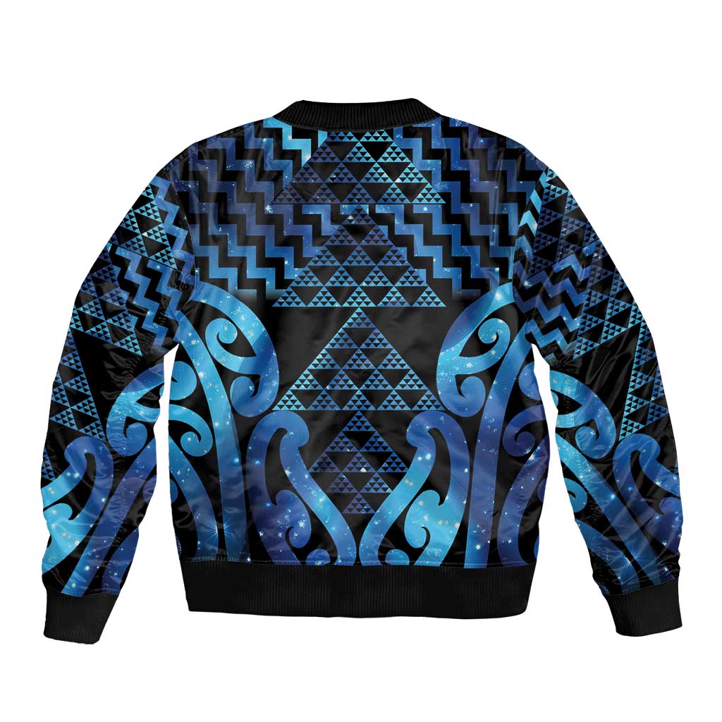 Taniko Motifs Matariki New Zealand Bomber Jacket NZ Niho Taniwha Poutama LT14 - Polynesian Pride
