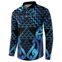 Taniko Motifs Matariki New Zealand Button Sweatshirt NZ Niho Taniwha Poutama
