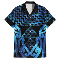 Taniko Motifs Matariki New Zealand Family Matching Off Shoulder Maxi Dress and Hawaiian Shirt NZ Niho Taniwha Poutama
