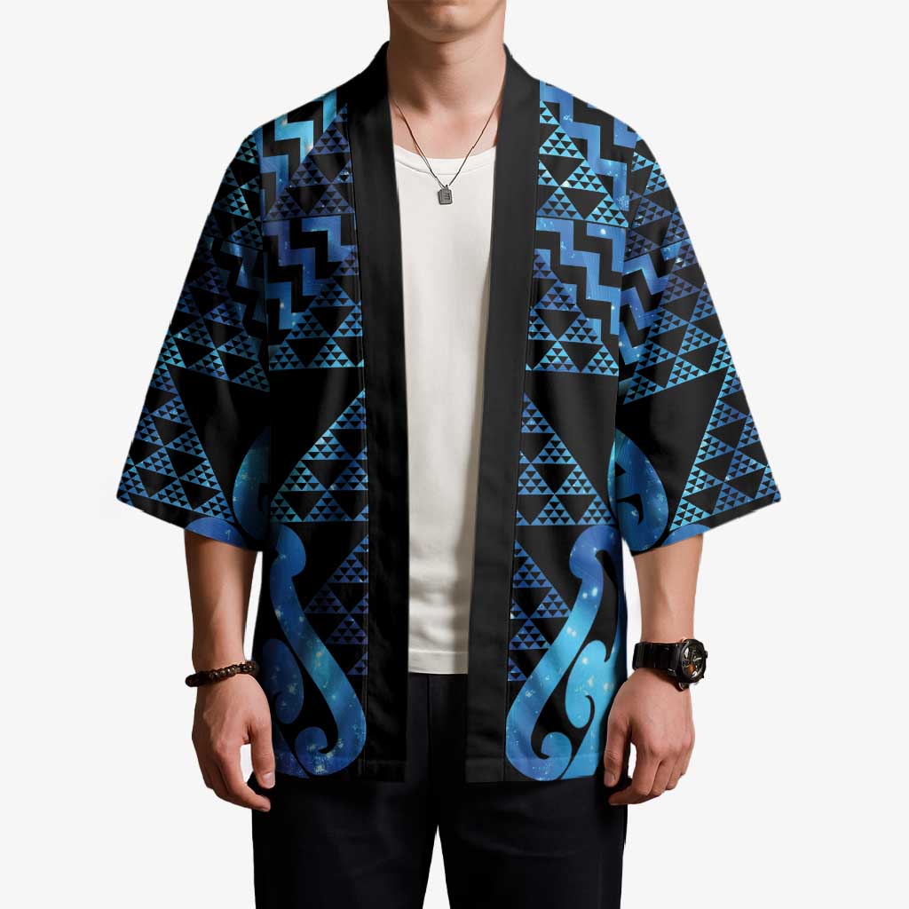 Taniko Motifs Matariki New Zealand Kimono NZ Niho Taniwha Poutama