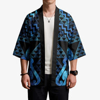 Taniko Motifs Matariki New Zealand Kimono NZ Niho Taniwha Poutama
