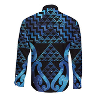 Taniko Motifs Matariki New Zealand Long Sleeve Button Shirt NZ Niho Taniwha Poutama LT14 - Polynesian Pride
