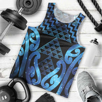 Taniko Motifs Matariki New Zealand Men Tank Top NZ Niho Taniwha Poutama LT14 - Polynesian Pride