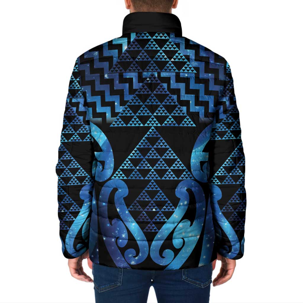 Taniko Motifs Matariki New Zealand Padded Jacket NZ Niho Taniwha Poutama LT14 - Polynesian Pride