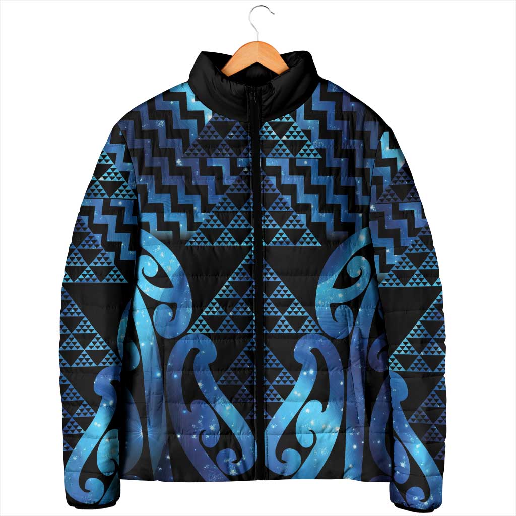 Taniko Motifs Matariki New Zealand Padded Jacket NZ Niho Taniwha Poutama LT14 - Polynesian Pride