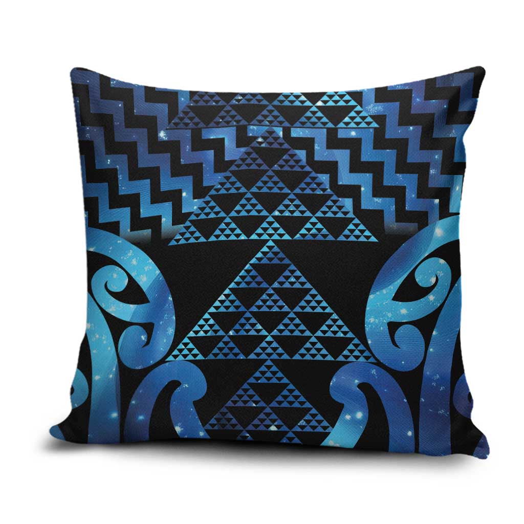 Taniko Motifs Matariki New Zealand Pillow Cover NZ Niho Taniwha Poutama LT14 Blue - Polynesian Pride