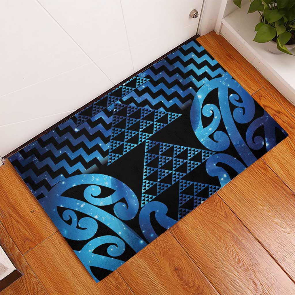 Taniko Motifs Matariki New Zealand Rubber Doormat NZ Niho Taniwha Poutama LT14 - Polynesian Pride