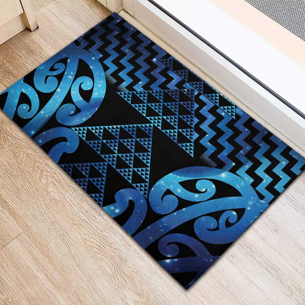 Taniko Motifs Matariki New Zealand Rubber Doormat NZ Niho Taniwha Poutama LT14 - Polynesian Pride