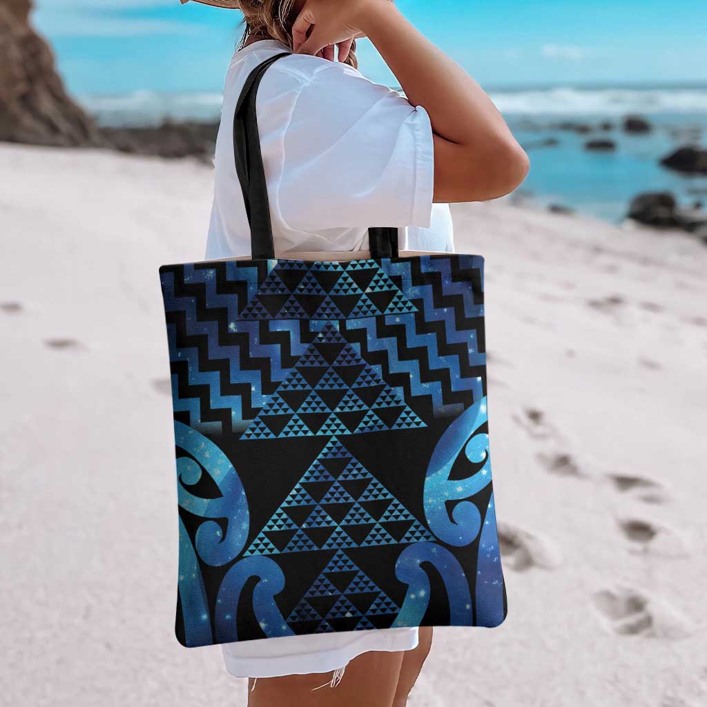 Taniko Motifs Matariki New Zealand Tote Bag NZ Niho Taniwha Poutama