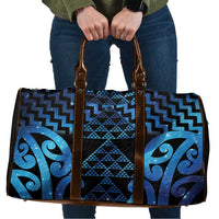 Taniko Motifs Matariki New Zealand Travel Bag NZ Niho Taniwha Poutama LT14 Blue - Polynesian Pride