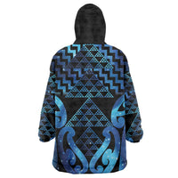Taniko Motifs Matariki New Zealand Wearable Blanket Hoodie NZ Niho Taniwha Poutama